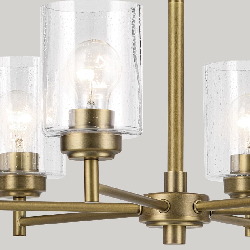 Kichler - Lámpara colgante con cadena WINSLOW 6xE27/60W/230V diá. 66 cm latón