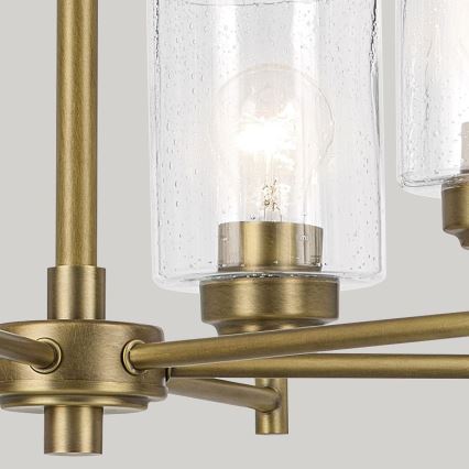 Kichler - Lámpara colgante con cadena WINSLOW 6xE27/60W/230V diá. 66 cm latón
