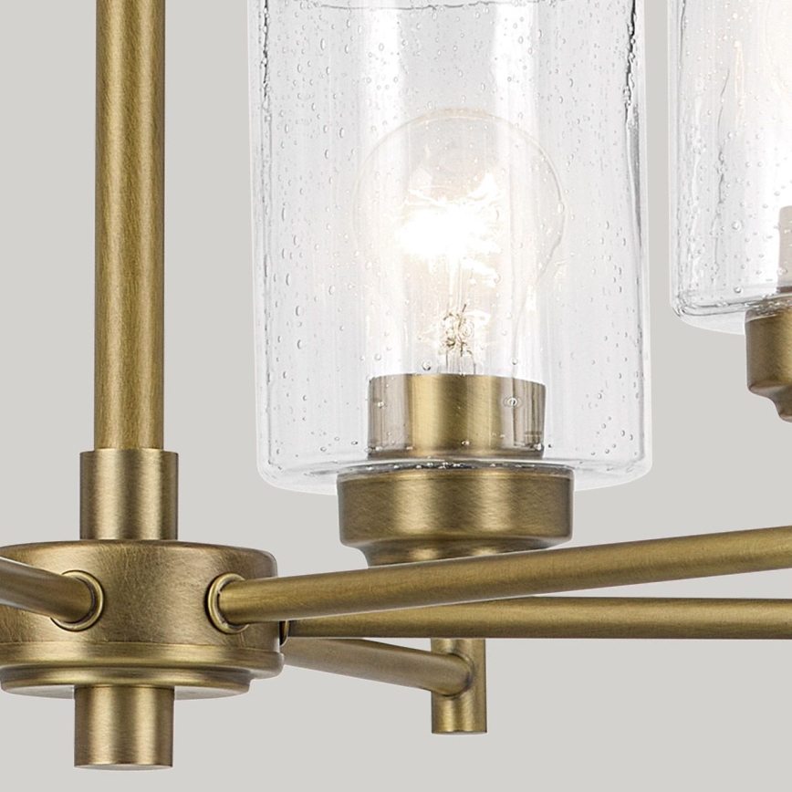 Kichler - Lámpara colgante con cadena WINSLOW 6xE27/60W/230V diá. 66 cm latón