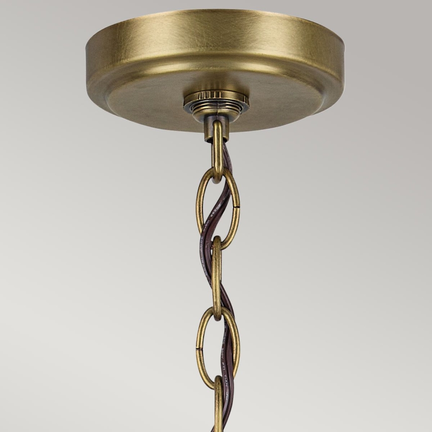 Kichler - Lámpara colgante con cadena WINSLOW 6xE27/60W/230V diá. 66 cm latón