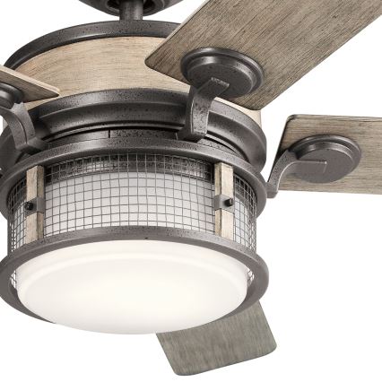 Kichler - Ventilador de techo LED regulable AHRENDALE LED/10W/230V IP44 + control remoto