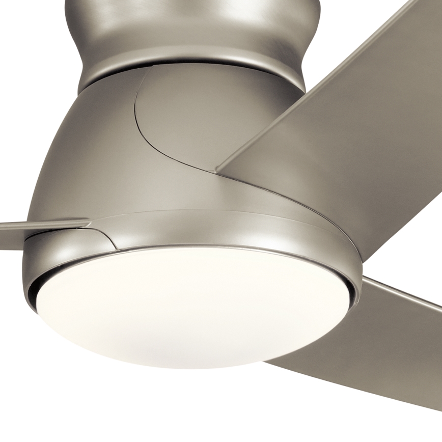 Kichler - Ventilador de techo LED regulable ERIS LED/10W/230V cromo mate IP44 + control remoto