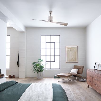 Kichler - Ventilador de techo FERRON cromo brillante + control remoto