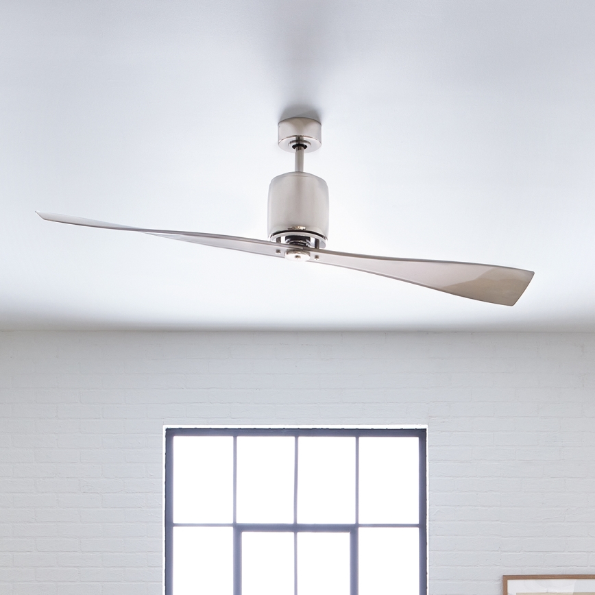 Kichler - Ventilador de techo FERRON cromo brillante + control remoto