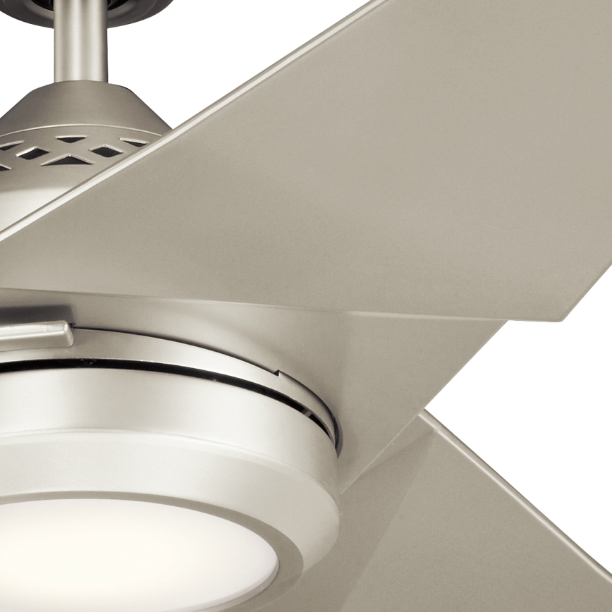 Kichler - Ventilador de techo LED regulable JADE LED/18W/230V plata + control remoto