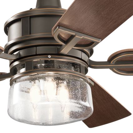 Kichler - Ventilador de techo LYNDON 3xE27/8W/230V IP23 + control remoto