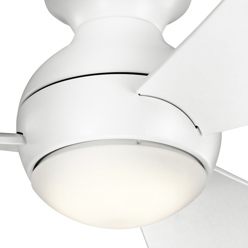 Kichler - Ventilador de techo LED regulable SOLA LED/10W/230V IP23 blanco + control remoto