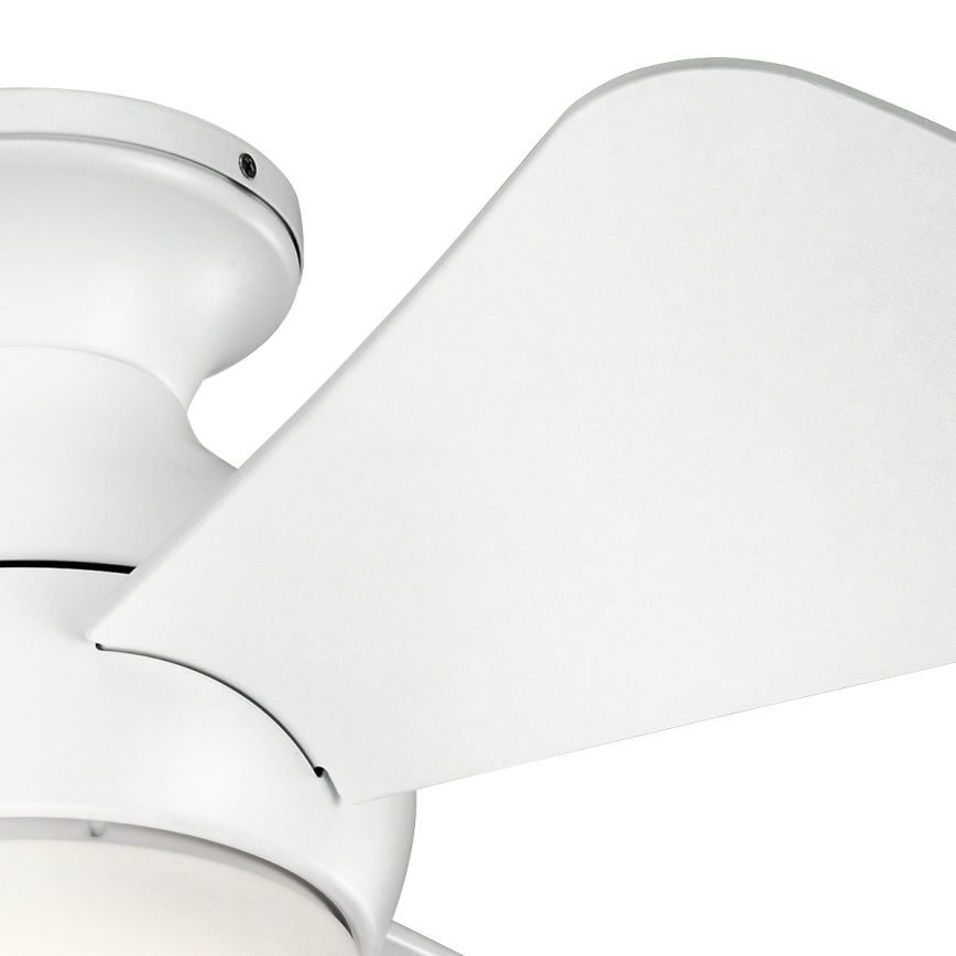 Kichler - Ventilador de techo LED regulable SOLA LED/10W/230V IP23 blanco + control remoto