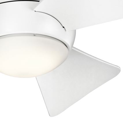 Kichler - Ventilador de techo LED regulable SOLA LED/10W/230V IP23 blanco + control remoto