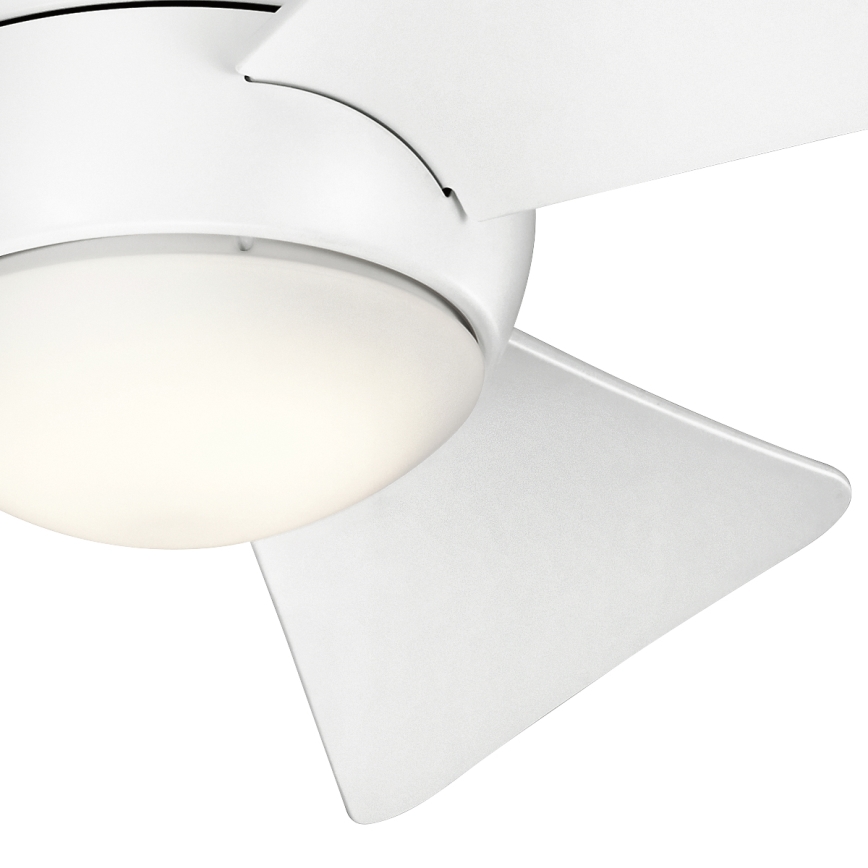 Kichler - Ventilador de techo LED regulable SOLA LED/10W/230V IP23 blanco + control remoto