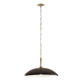 Kichler - Lámpara colgante con cadena DELAROSA 1xE27/60W/230V negro/latón