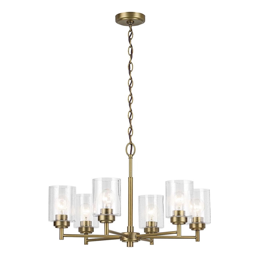 Kichler - Lámpara colgante con cadena WINSLOW 6xE27/60W/230V diá. 66 cm latón
