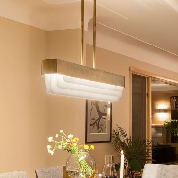 Kichler - Lámpara colgante con varilla SERENE LED/40W/230V dorada