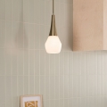 Kichler - Lámpara colgante DEELA 1xE27/60W/230V diá. 17,8 cm latón