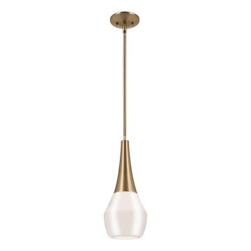 Kichler - Lámpara colgante DEELA 1xE27/60W/230V diá. 17,8 cm latón