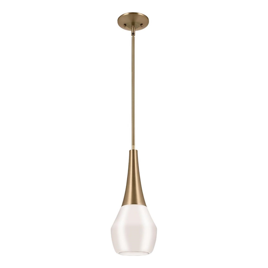 Kichler - Lámpara colgante DEELA 1xE27/60W/230V diá. 17,8 cm latón