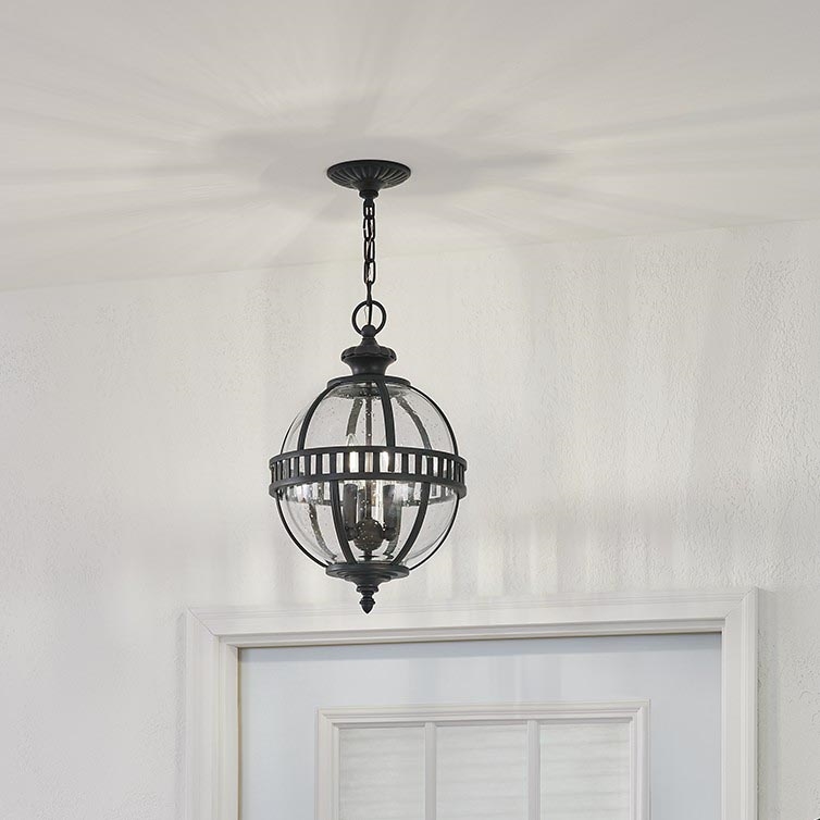 Kichler - Lámpara colgante para exterior HALLERON 3xE14/60W/230V IP44