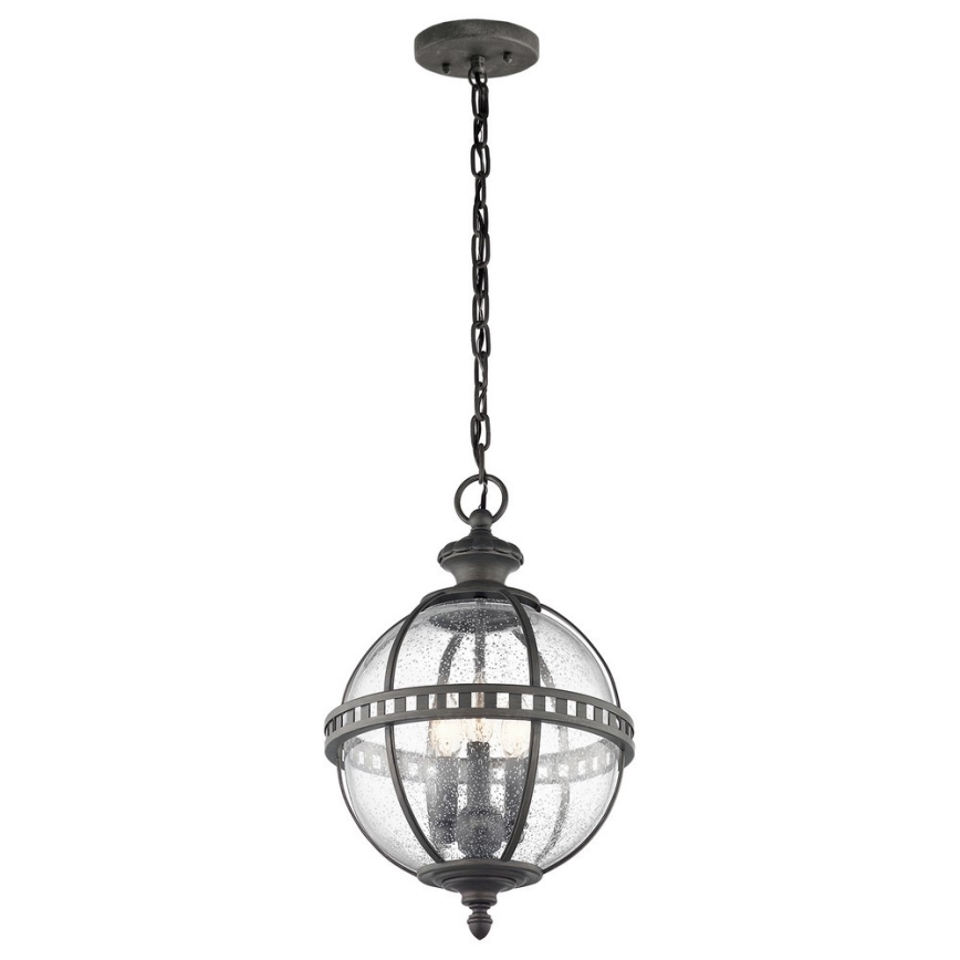 Kichler - Lámpara colgante para exterior HALLERON 3xE14/60W/230V IP44