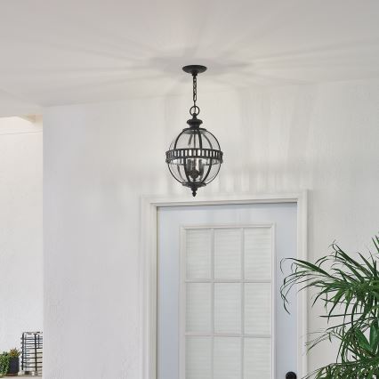Kichler - Lámpara colgante para exterior HALLERON 3xE14/60W/230V IP44