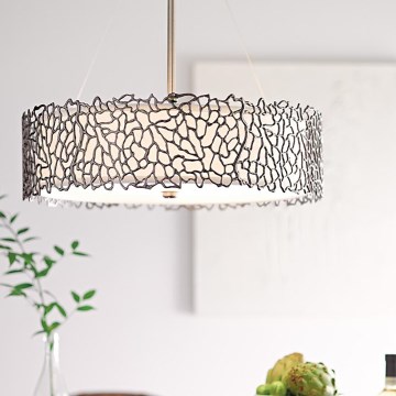 Kichler - Lámpara colgante SILVER CORAL 3xE27/100W/230V cromo mate