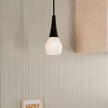 Kichler - Lámpara de suspensión DEELA con varilla 1xE27/60W/230V Ø 17,8 cm negra