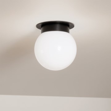Kichler - Lámpara de techo ALBERS 1xE27/40W/230V diámetro 20,3 cm negra