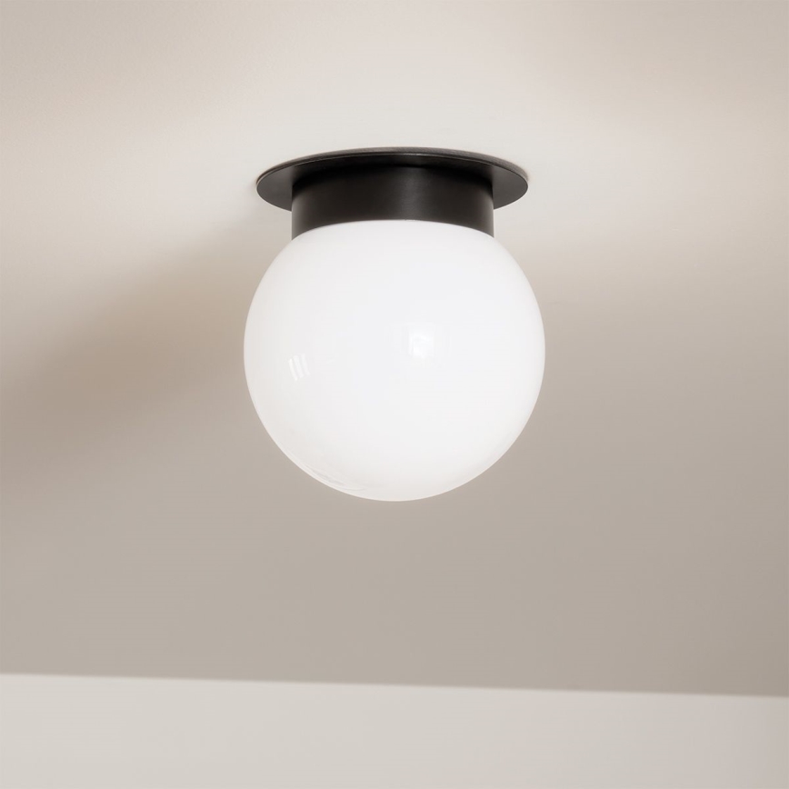 Kichler - Lámpara de techo ALBERS 1xE27/40W/230V diámetro 20,3 cm negra