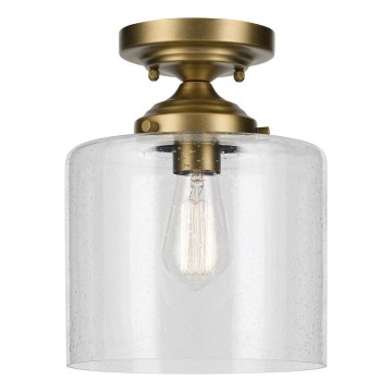 Kichler - Plafón WINSLOW 1xE27/60W/230V diá. 21,6 cm latón