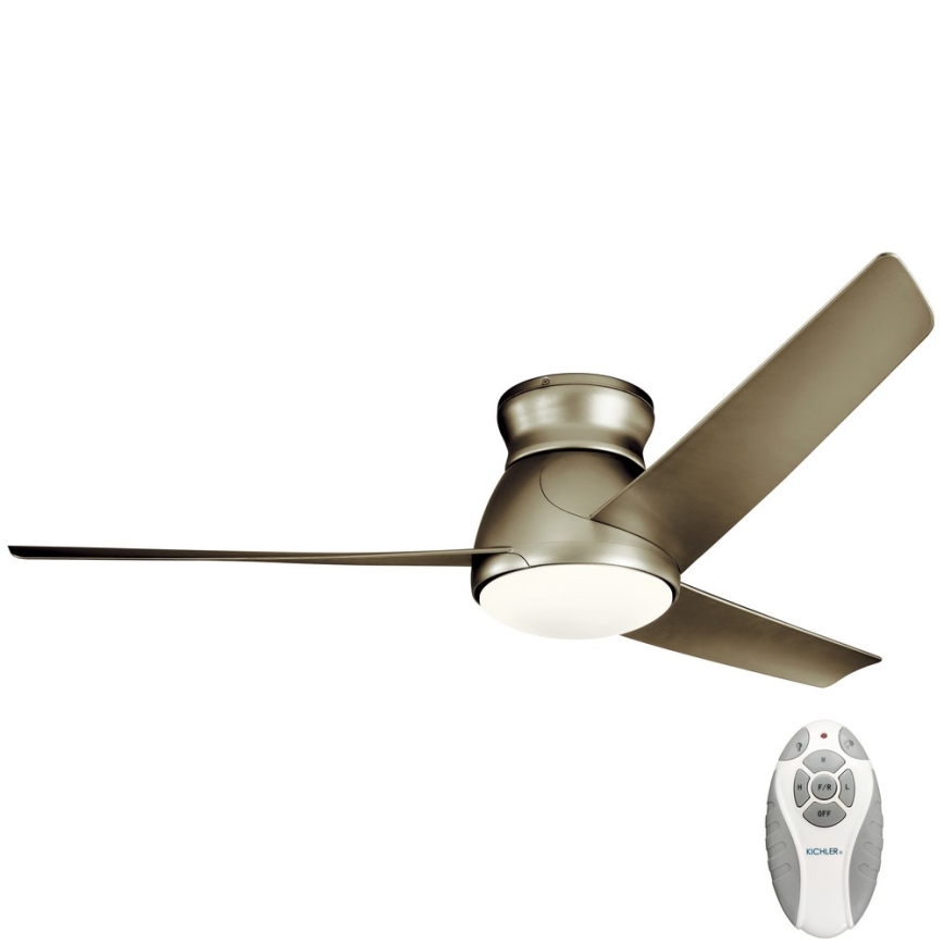 Kichler - Ventilador de techo LED regulable ERIS LED/10W/230V cromo mate IP44 + control remoto