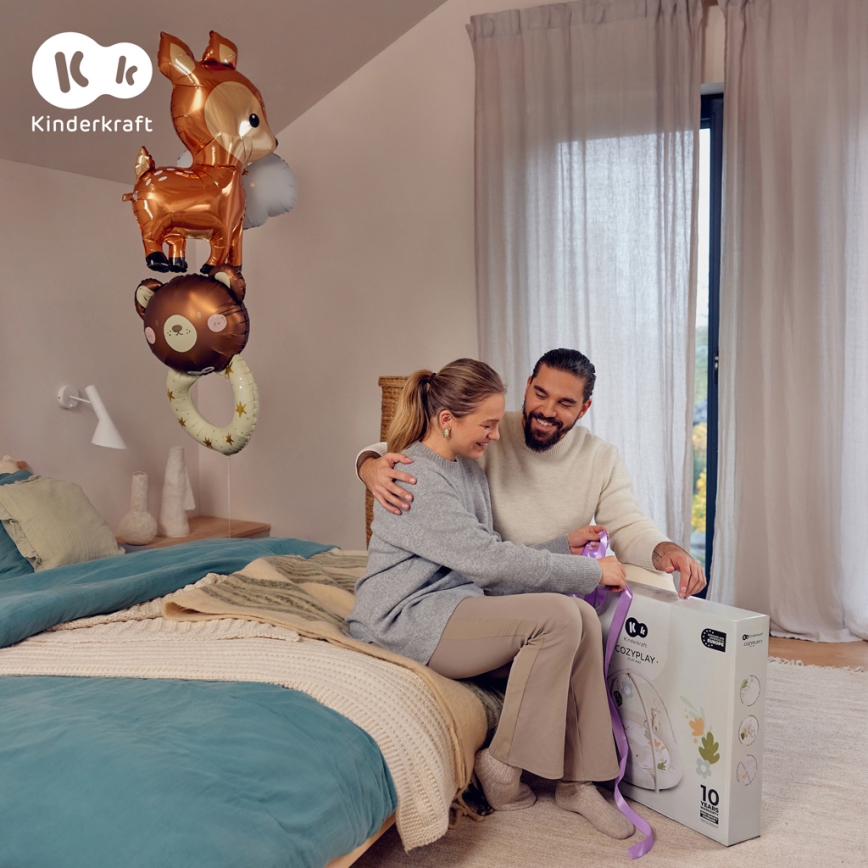 KINDERKRAFT - Alfombra de juegos infantil COZYPLAY gris