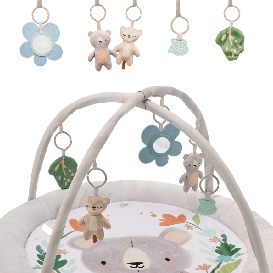 KINDERKRAFT - Alfombra de juegos infantil COZYPLAY gris