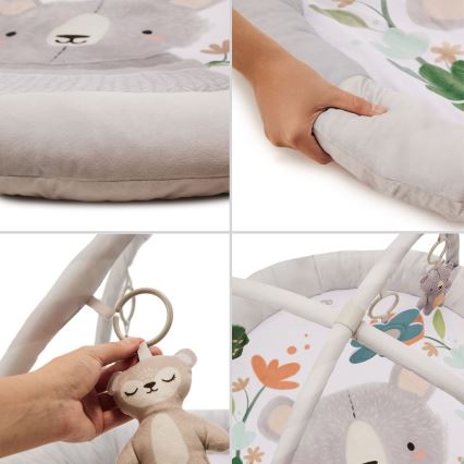 KINDERKRAFT - Alfombra de juegos infantil COZYPLAY gris