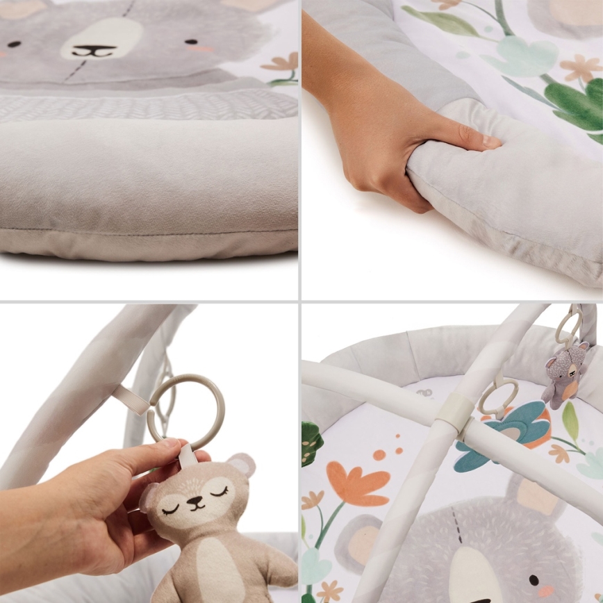 KINDERKRAFT - Alfombra de juegos infantil COZYPLAY gris