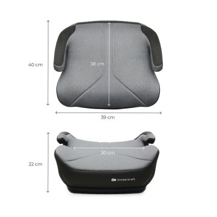 KINDERKRAFT - Asiento elevador I-BOOST 2 para 125–150 cm, gris