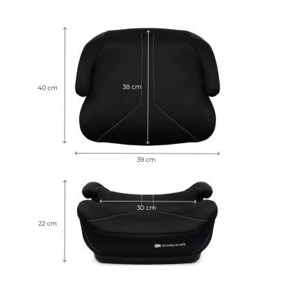 KINDERKRAFT - Asiento elevador para coche I-BOOST 2 125–150 cm negro