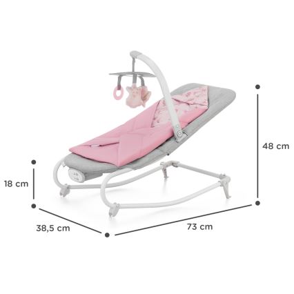 KINDERKRAFT - Balancín vibrador para bebés Con una melodía FELIO 2 rosa