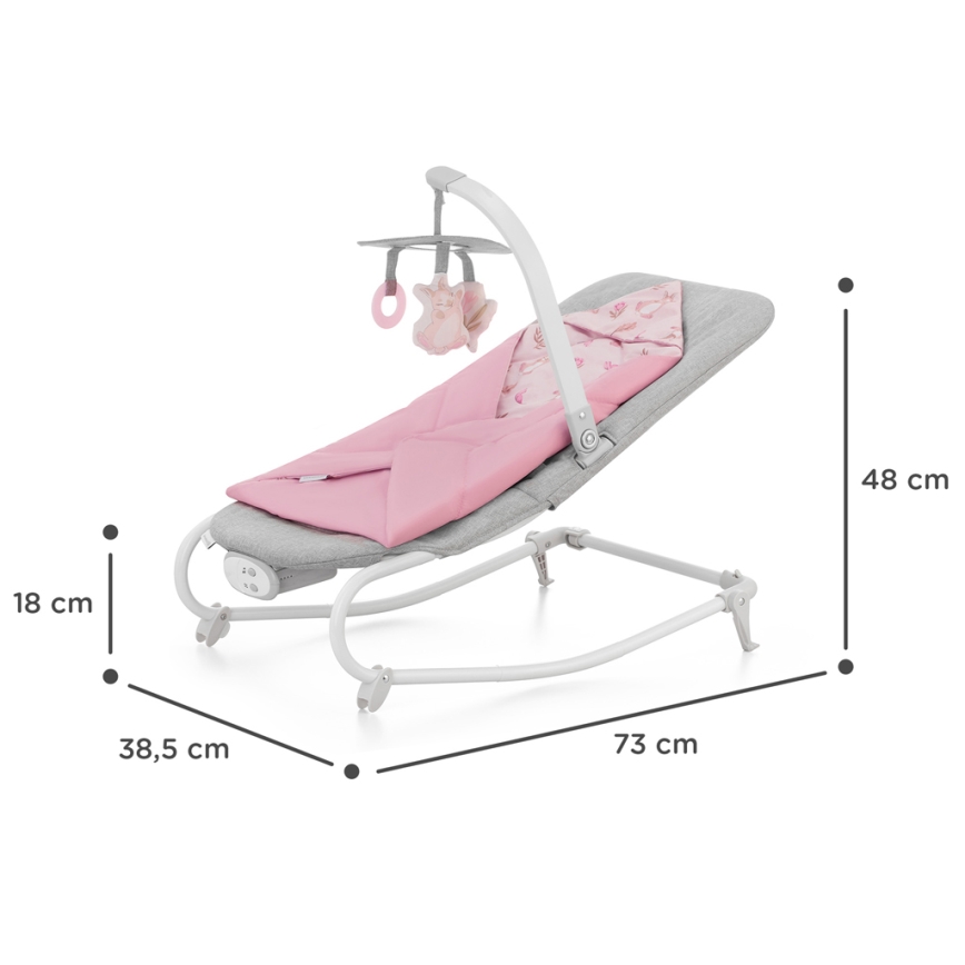 KINDERKRAFT - Balancín vibrador para bebés Con una melodía FELIO 2 rosa