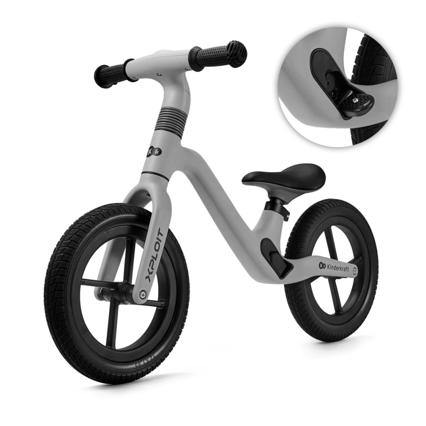 KINDERKRAFT - Bicicleta de empuje XPLOIT piedra de luna en plata
