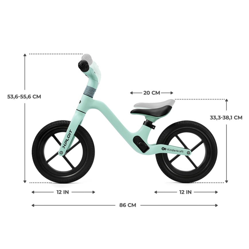 KINDERKRAFT - Bicicleta de empuje XPLOIT turquesa