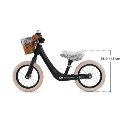 KINDERKRAFT - Bicicleta de equilibrio RAPID 2 Negro Lunar Bizuu