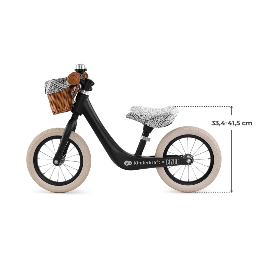 KINDERKRAFT - Bicicleta de equilibrio RAPID 2 Negro Lunar Bizuu