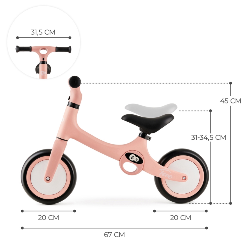KINDERKRAFT - Bicicleta sin pedales TOVE rosa