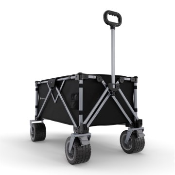 KINDERKRAFT - Carro de transporte plegable WAGON ROLLSTER negro
