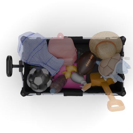 KINDERKRAFT - Carro de transporte plegable WAGON ROLLSTER negro