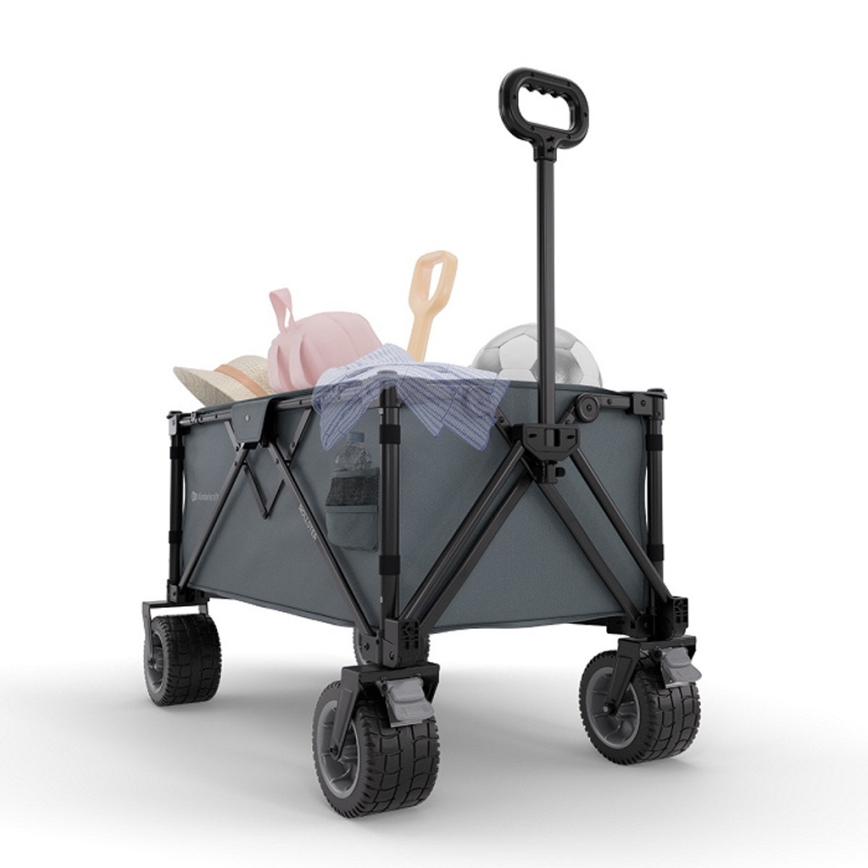 KINDERKRAFT - Carro plegable de transporte WAGON ROLLSTER gris