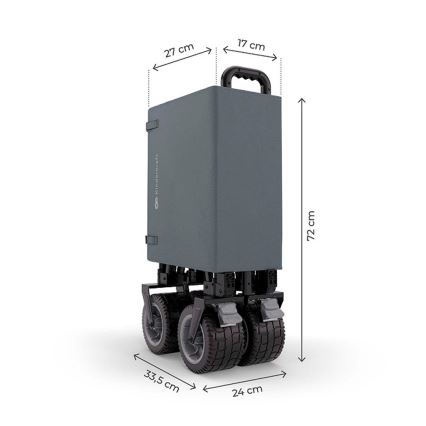 KINDERKRAFT - Carro plegable de transporte WAGON ROLLSTER gris