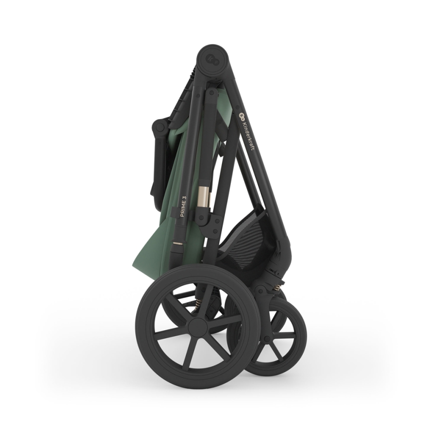 KINDERKRAFT - Cochecito combinable 3 en 1 PRIME 3 Verde oscuro
