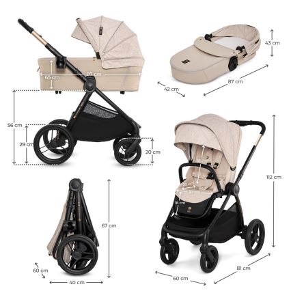KINDERKRAFT - Cochecito combinado 2 en 1 NEA 2 Dune Whisper Bizuu