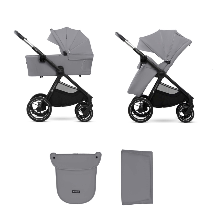 KINDERKRAFT - Cochecito combinado 2en1 NEA 2 Platinum gris