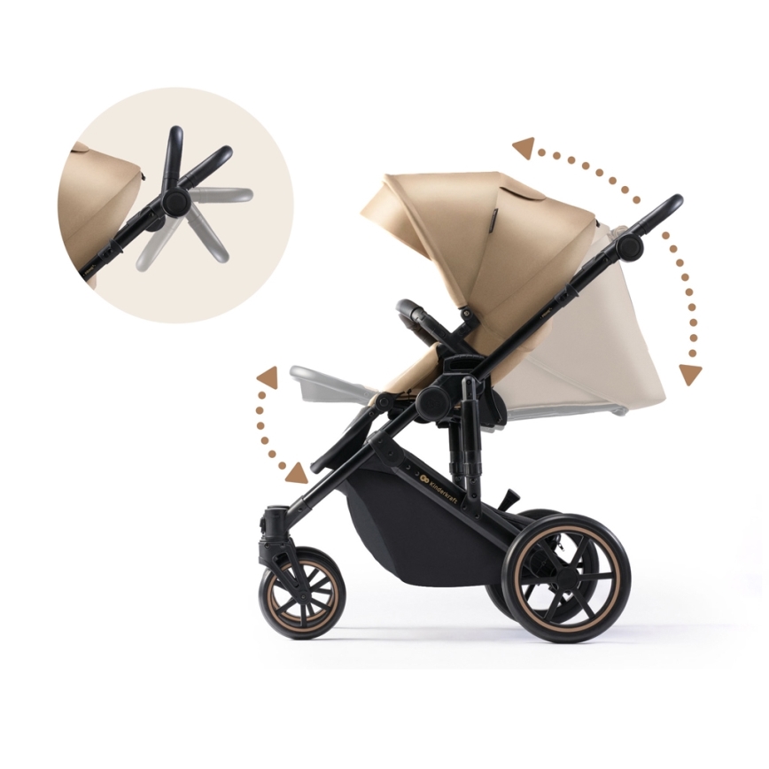 KINDERKRAFT - Cochecito combinado 2en1 PRIME 2 beige